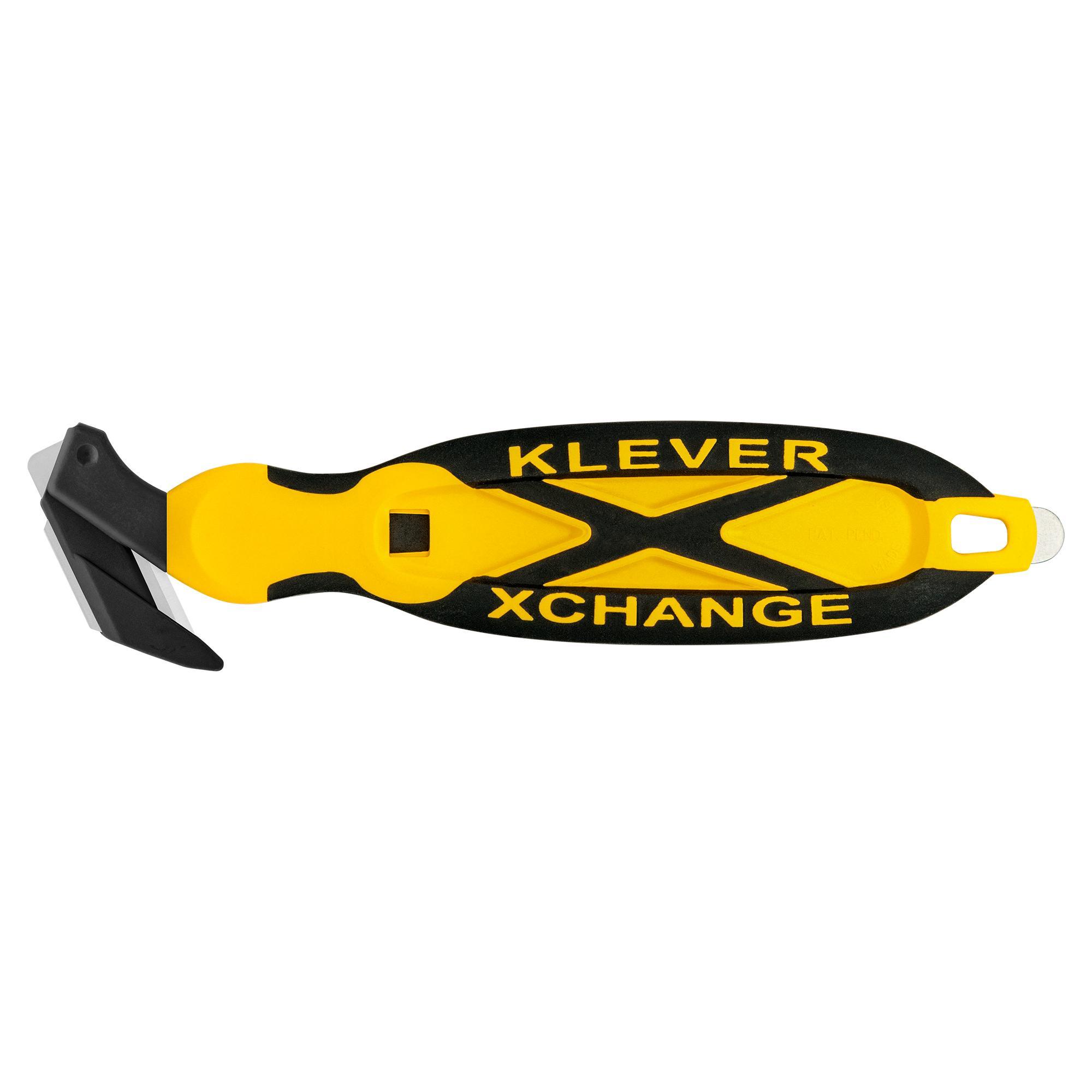 KLEVER INNOVATIONS KCJ-XC-35Y Replacement Safety Cutter, 1.75 in W Single Blade, Locking Tab, Carbon Steel Blade, 1 Blades Included, 7 in OAL