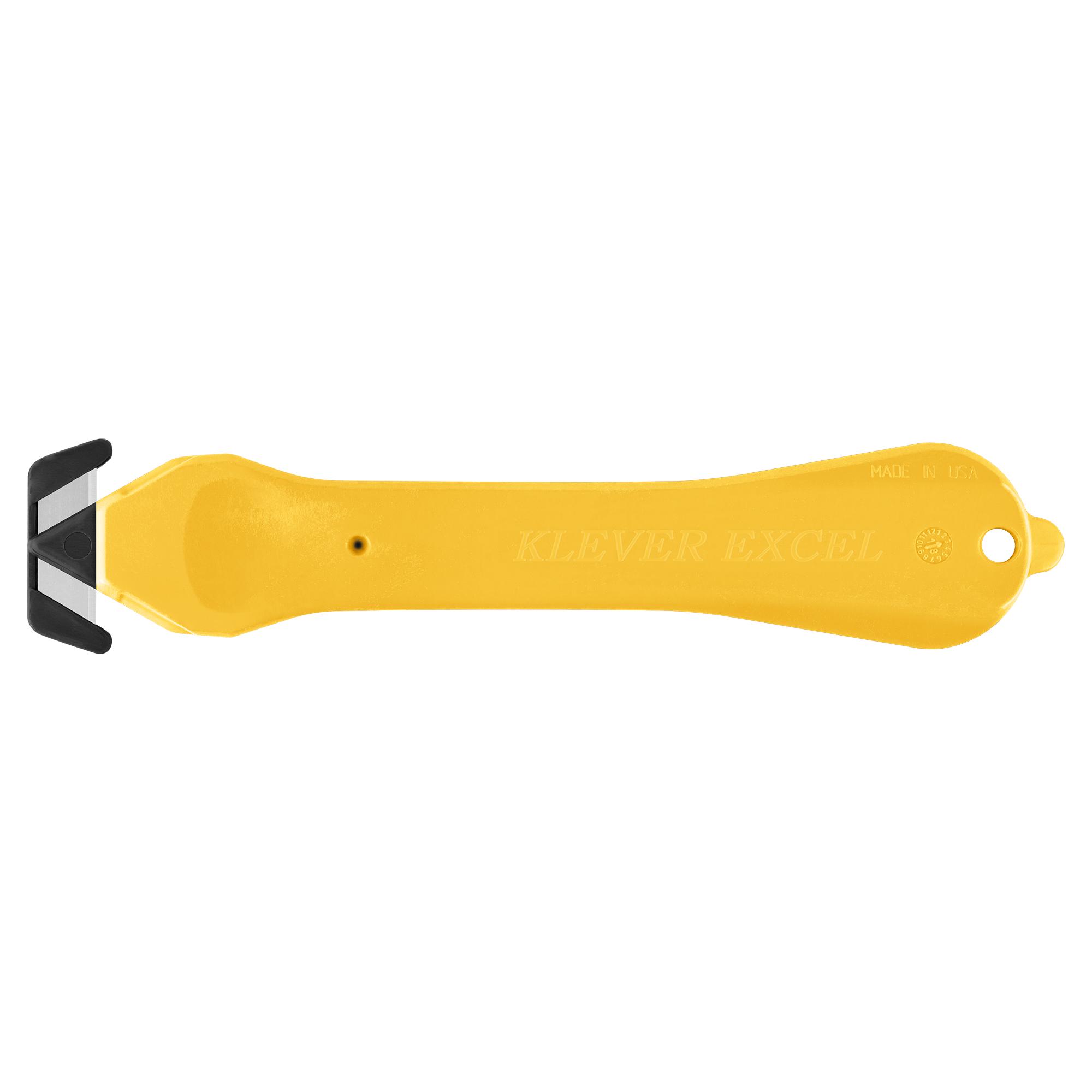 KLEVER INNOVATIONS KCJ-4-30Y High Quality Recessed Blade Knive, Single Blade, Carbon Steel Blade, 1 Blades Included, 7 in OAL
