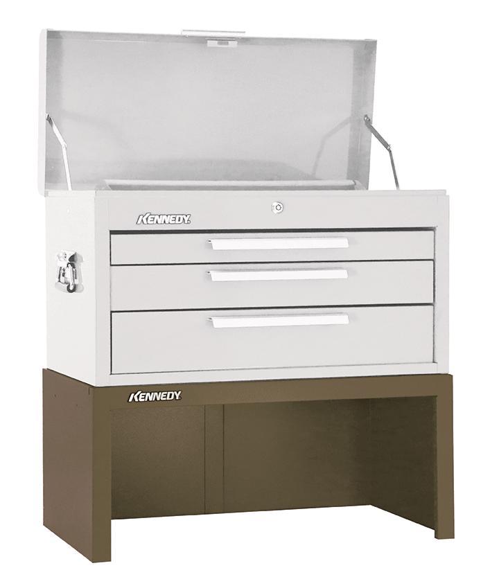 Kennedy&reg; 2600B Signature Chest Riser, For Use With 263, 266, 2812, 360, 520, 526 and 52611 Mechanics Chest, 3660 cu-in Capacity, Steel, Brown Wrinkle