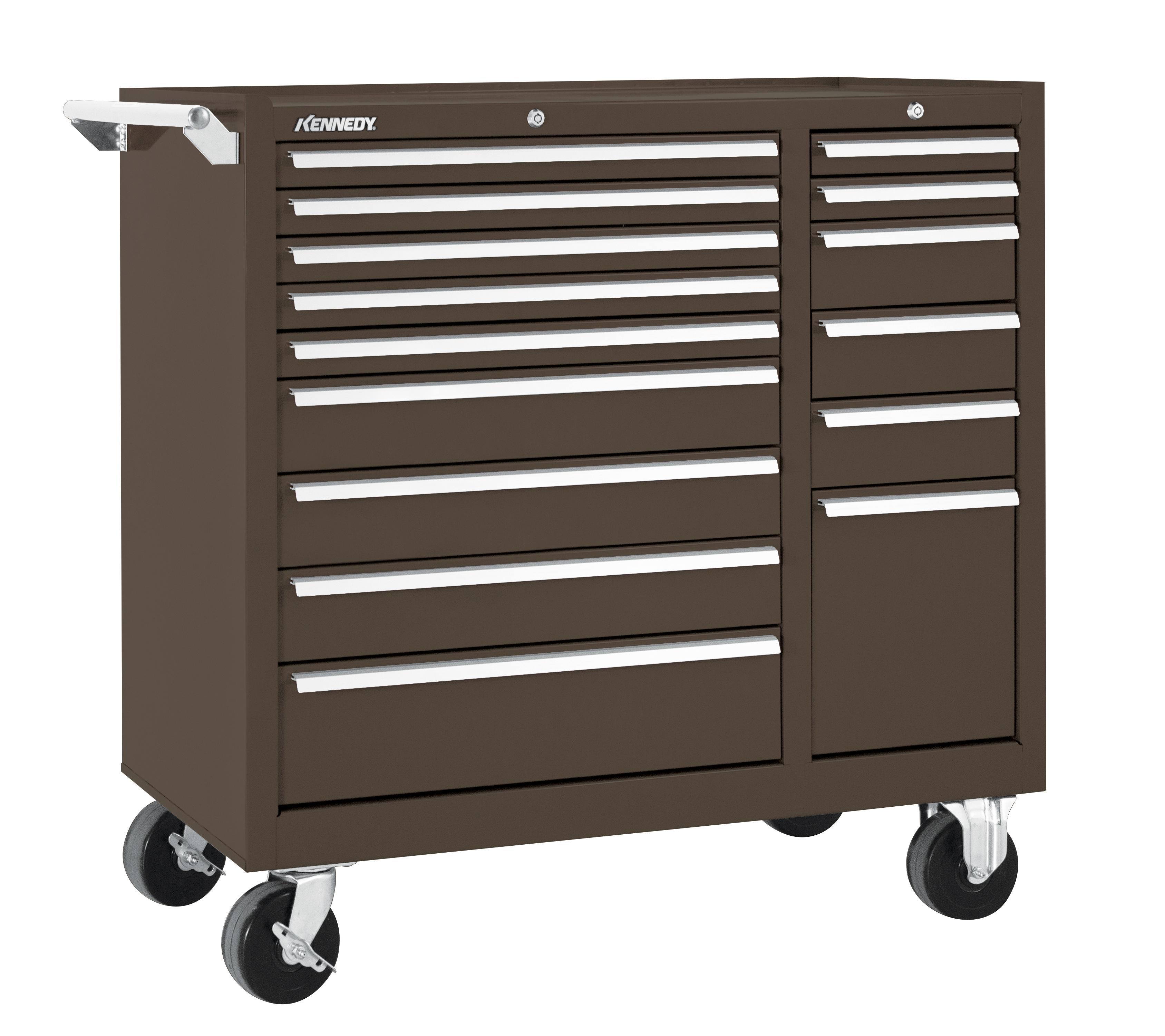 Kennedy&reg; 315XB K1800 Industrial Double Bank Roller Cabinet, 33-1/8 in H x 39-3/8 in W x 18 in D, 18 ga THK