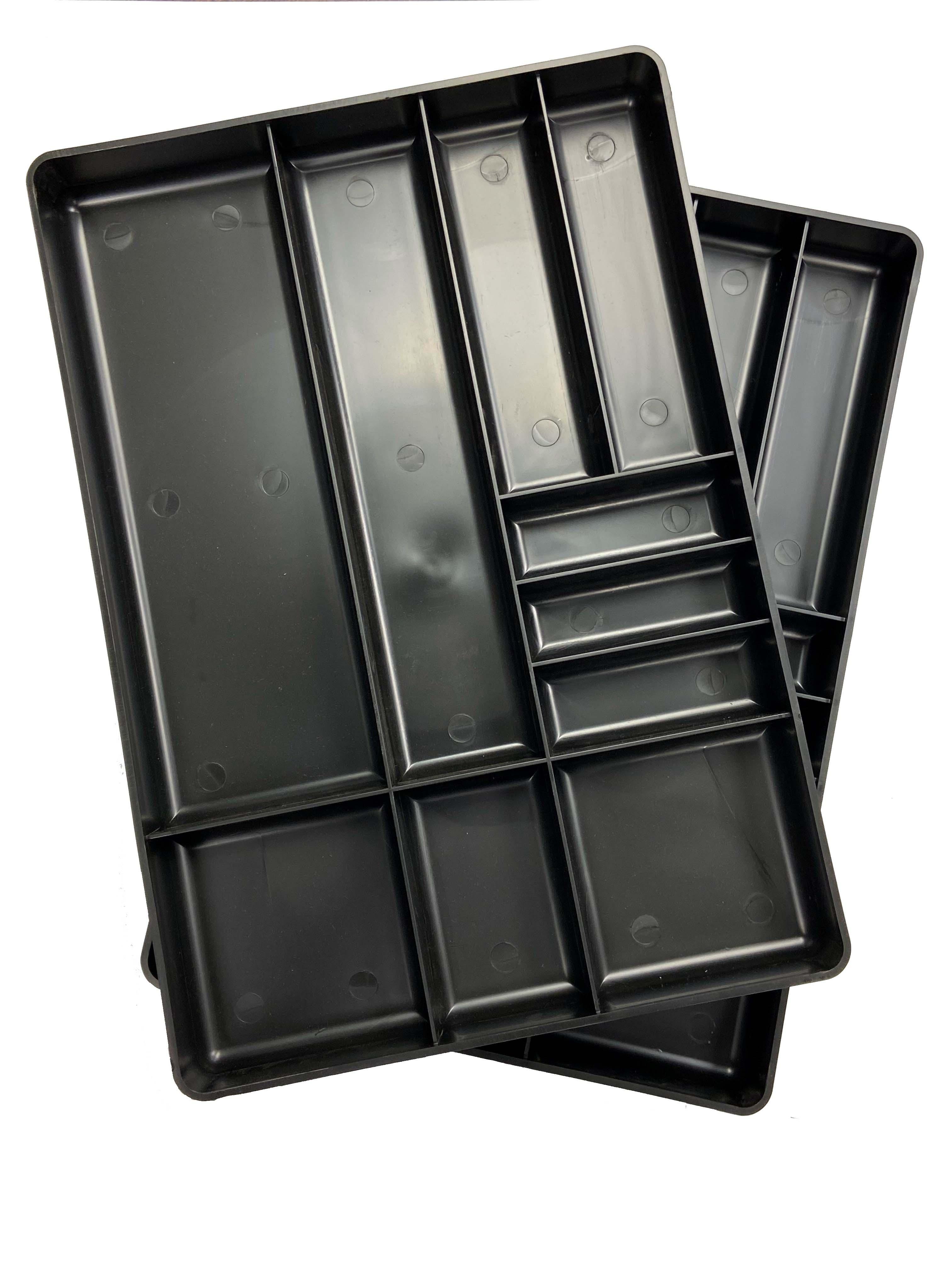 Kennedy&reg; 82223 10-Compartment Organizer Tray Set, Polystyrene, Black