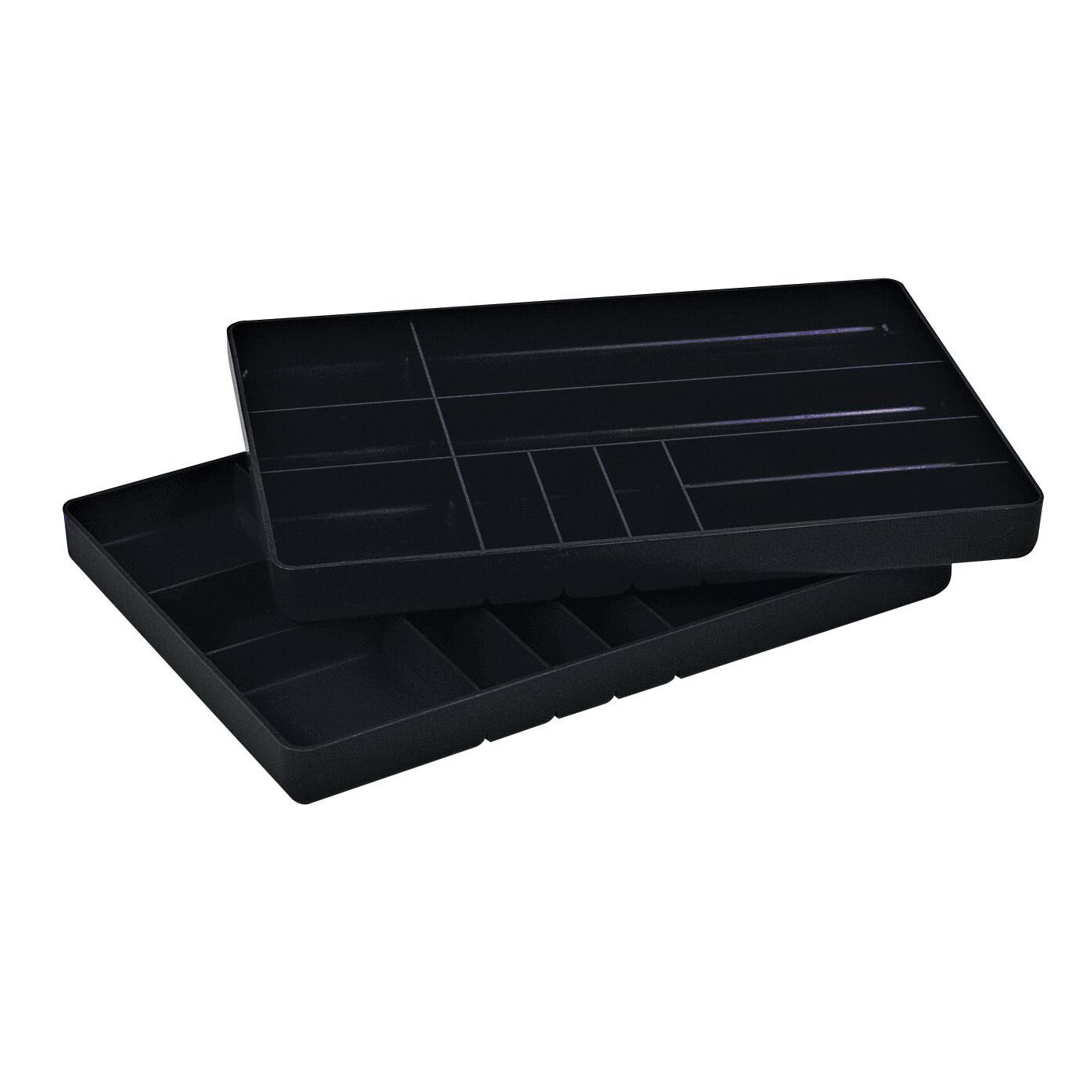 Kennedy&reg; 82223 10-Compartment Organizer Tray Set, Polystyrene, Black