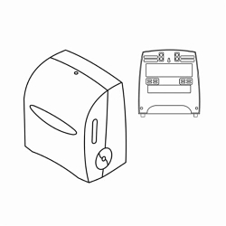 Kimberly-Clark* 10442 SLIMROLL* Hard Roll Towel Dispenser, 7 in OAL, Wall Mount, Plastic, Domestic