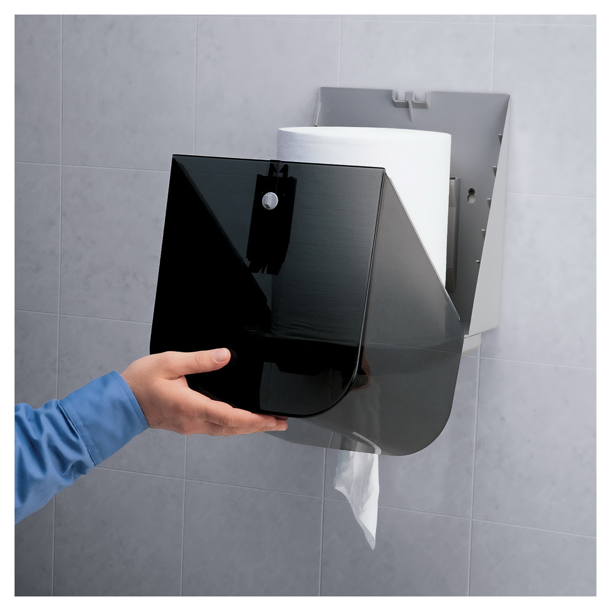 Kimberly-Clark Professional&trade; 09335 Center Pull Towel Dispenser, 12-1/2 in OAL, Wall Mount, Plastic, Domestic