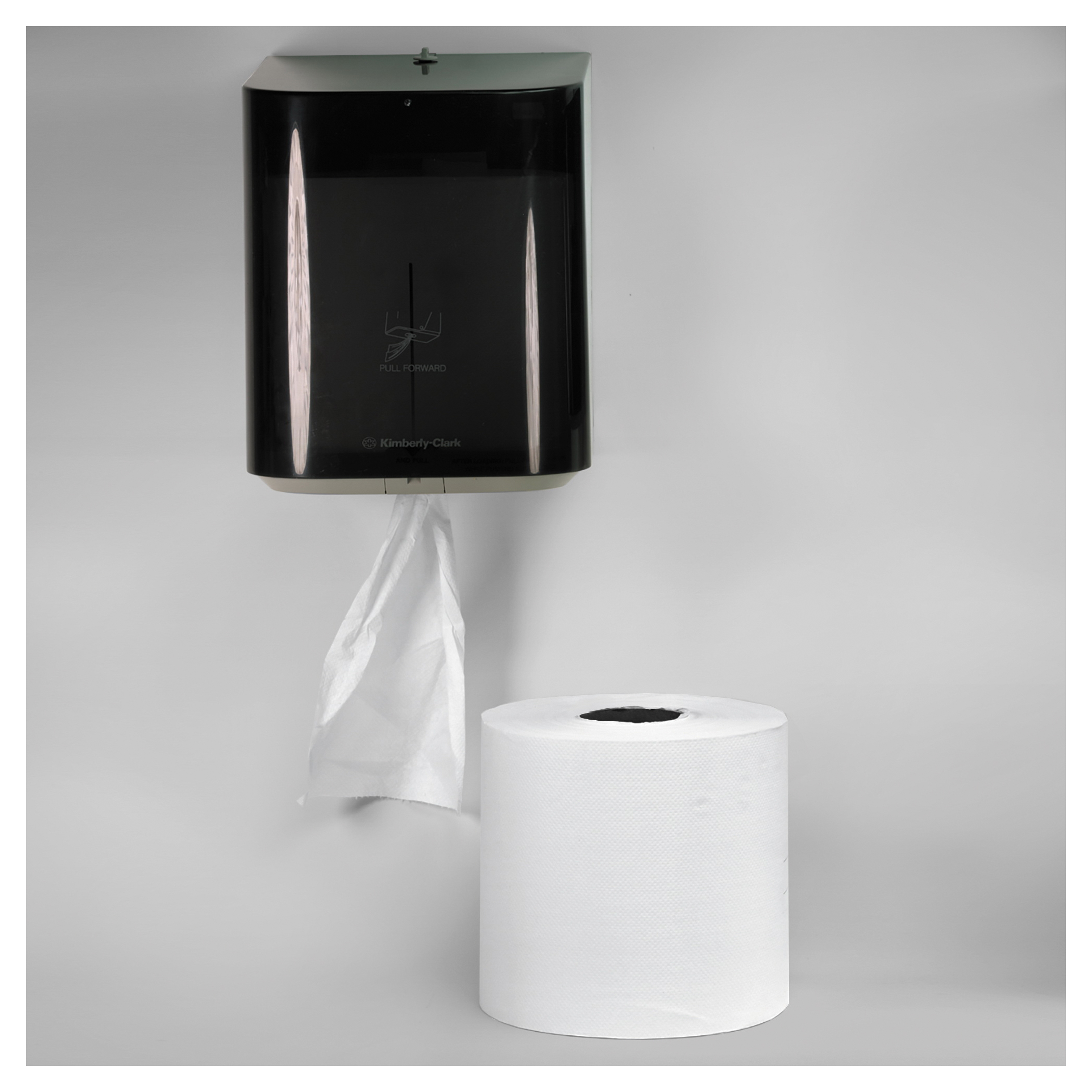 Kimberly-Clark Professional&trade; 09335 Center Pull Towel Dispenser, 12-1/2 in OAL, Wall Mount, Plastic, Domestic