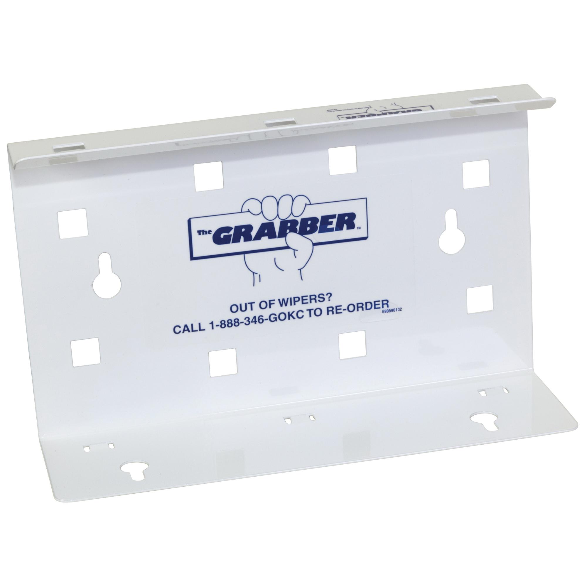 Kimberly-Clark Professional&trade; The Grabber&reg; 09352 Wiper Dispenser, 2.8 in OAL, Wall Mount, Steel, White