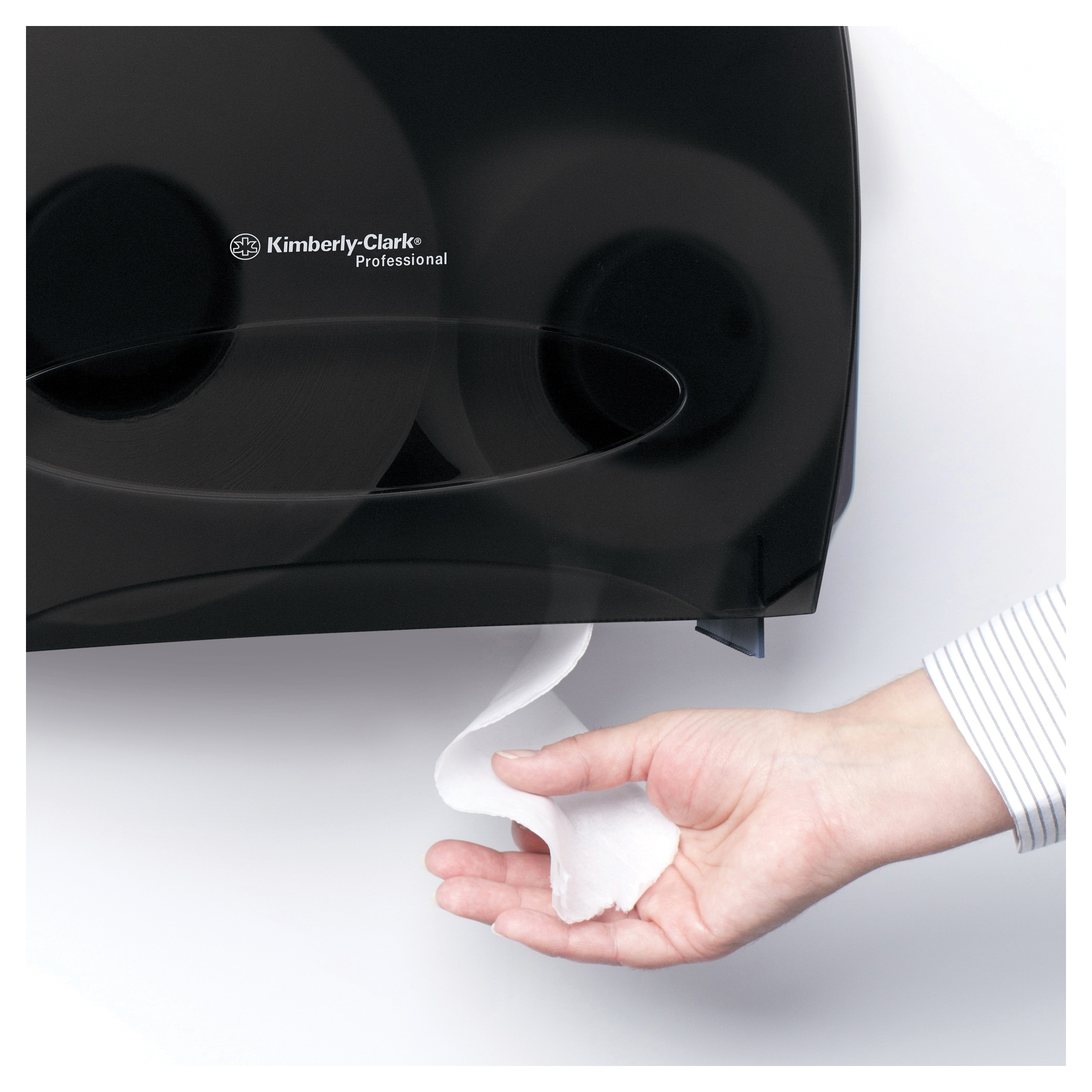 Kimberly-Clark Professional&trade; 09507 JRT Jr. ESCORT* Jumbo Bathroom Tissue Dispenser With Stub Roll, 13.88 in OAL, Wall Mount, Plastic, Domestic