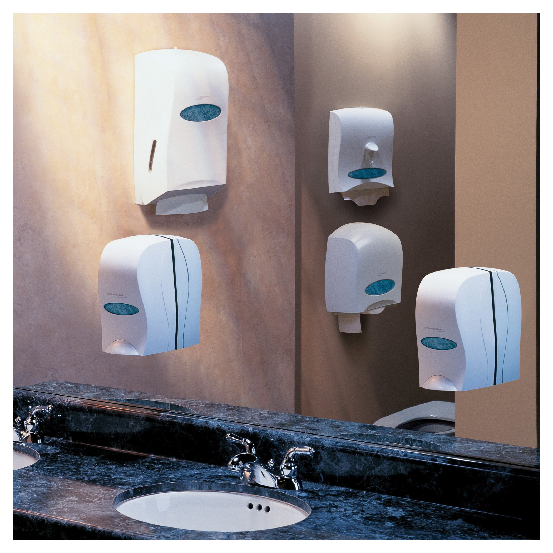 Kimberly-Clark Professional&trade; 09906 Universal Folded Towel Dispenser, 625 Multifold Towel, 375 C-Fold Towel, 300 SCOTTFOLD* Towel Capacity, 18.9 in OAL, Wall Mount, ABS Plastic, Domestic