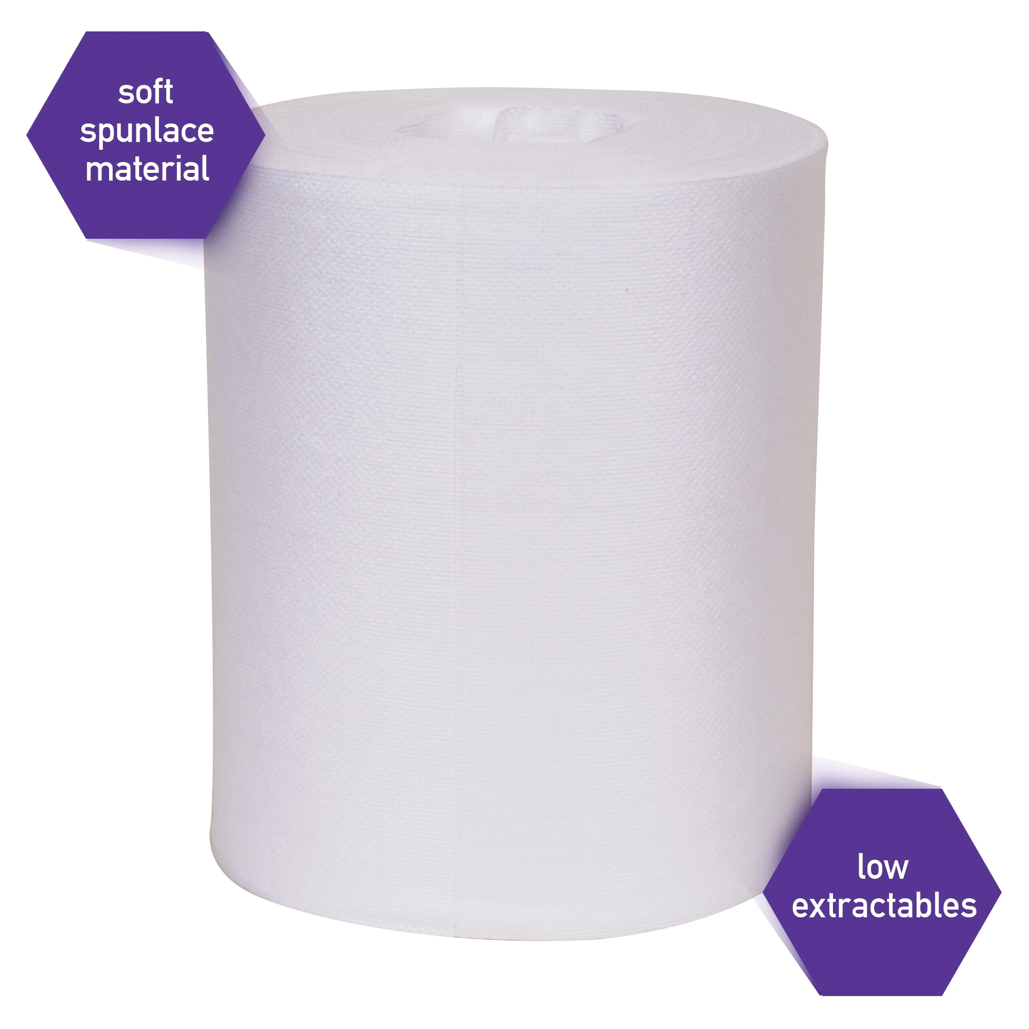 Kimtech* 06193 Critical Task Wiper, 7 in W, 225 Sheets Capacity, Polyester Spunlace/Rayon, White