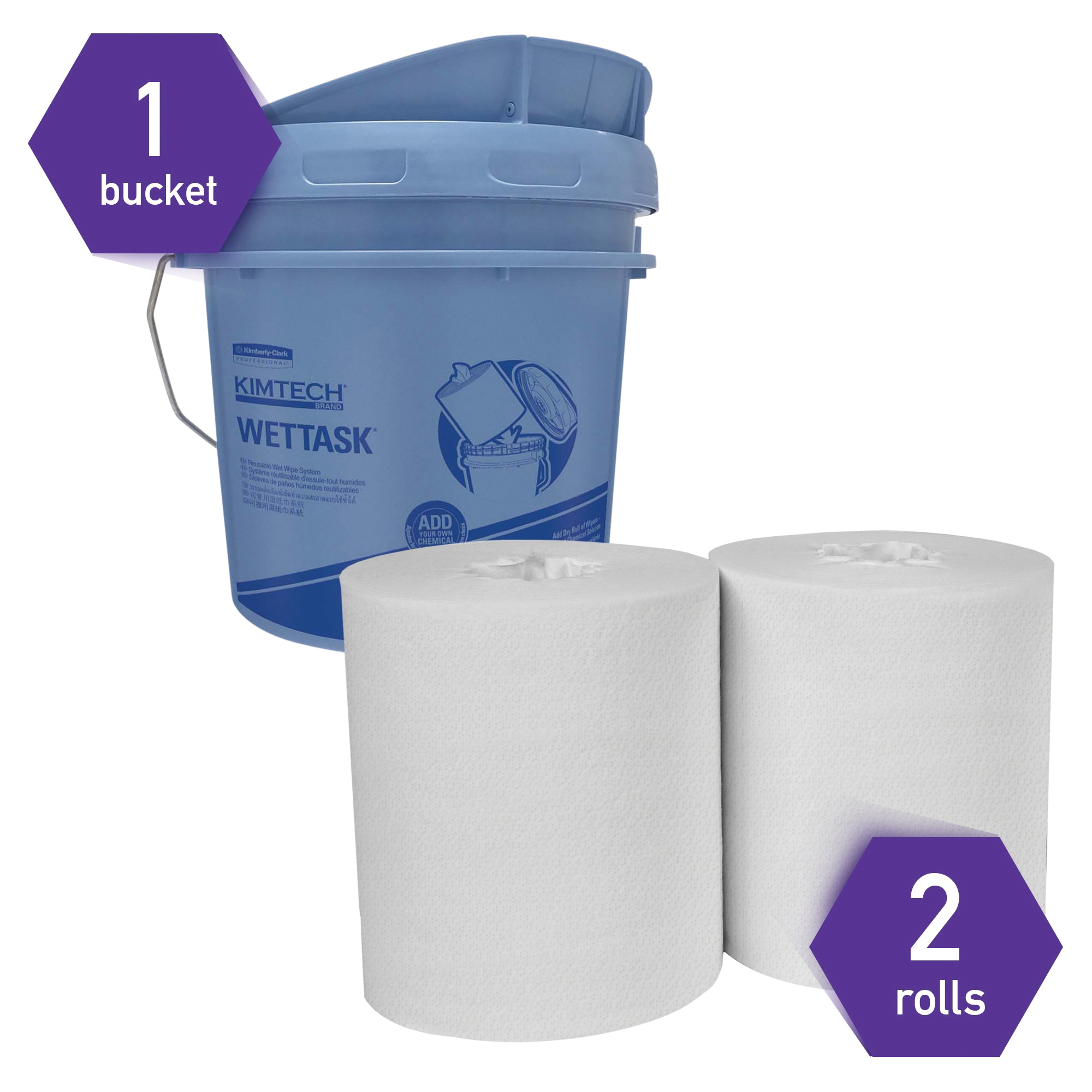 Kimtech* 09361 Wiper Dispenser, 3.5 gal, 12.3 in OAL, Blue