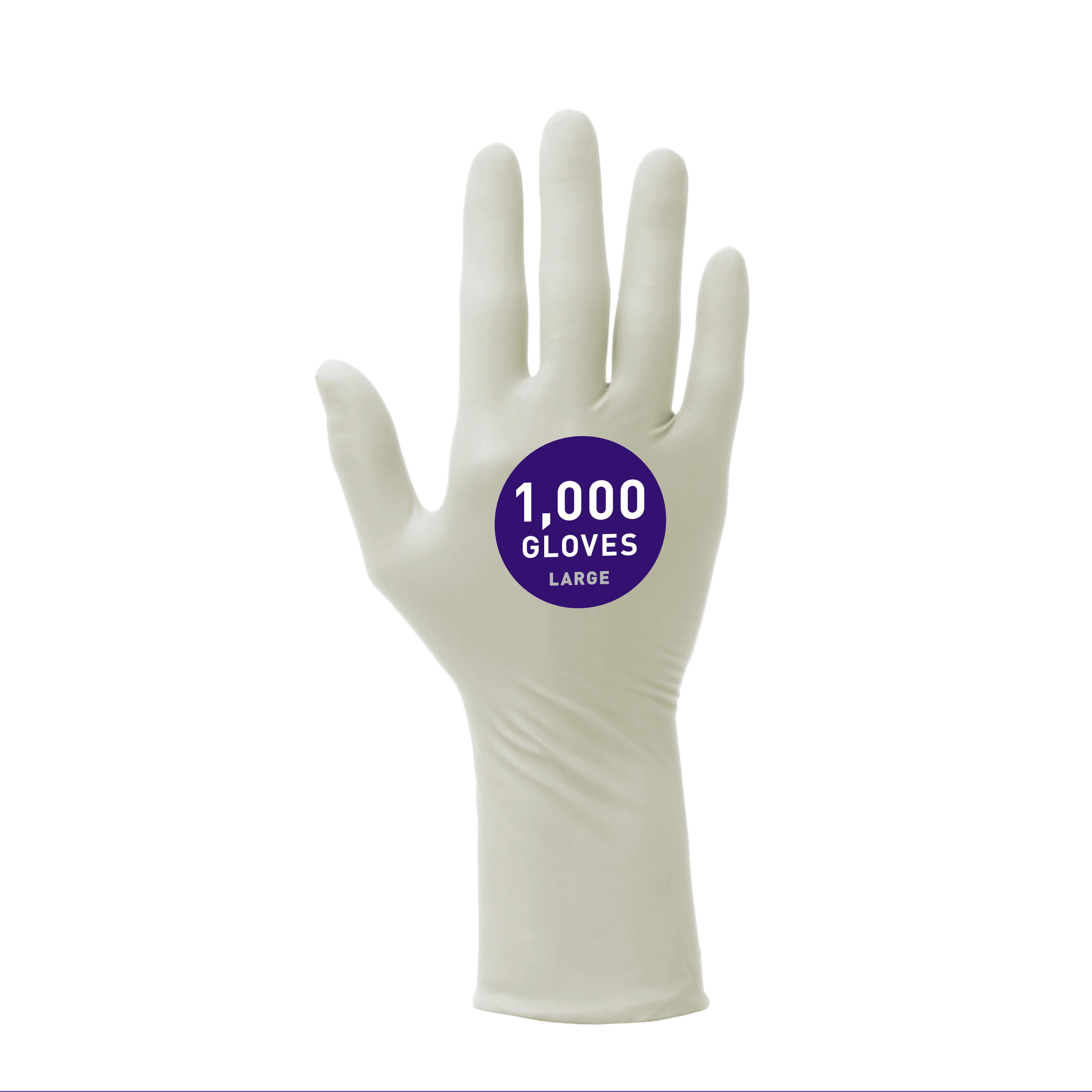 Kimtech Prep Scottpure 50709 Standard Exam Glove, XL, Rubber Latex, Gray, 9.5 to 12 in L, Powder-Free, Textured, 3.5 mil THK, Ambidextrous Hand