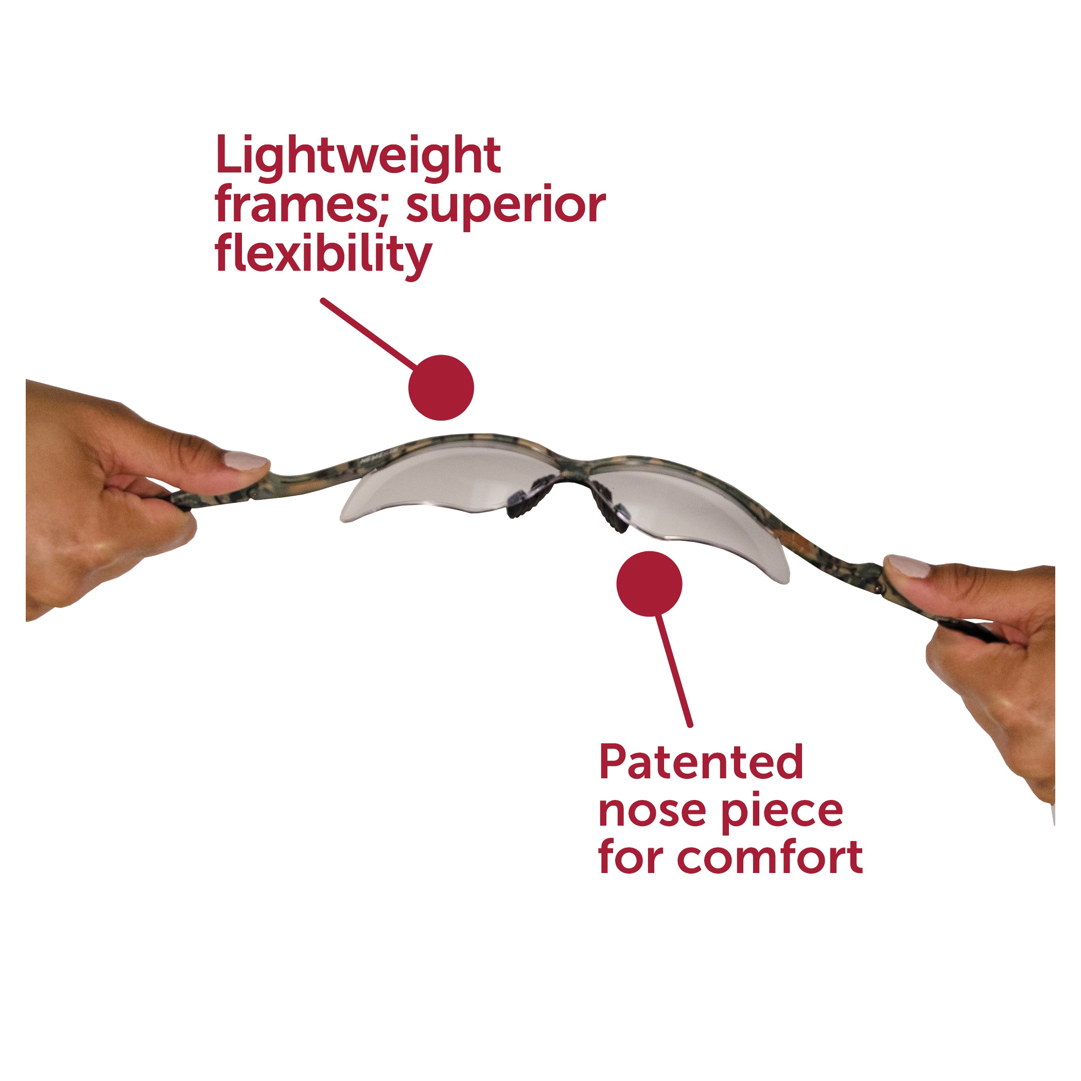 KleenGuard&trade; 19644 V30 Nemesis&reg; Lightweight Safety Glasses With Neck Cord, Anti-Scratch, Copper Lens, Wrap Around Frame, Camouflage, Nylon Frame, Polycarbonate Lens, ANSI Z87.1-2010, CSA Certified