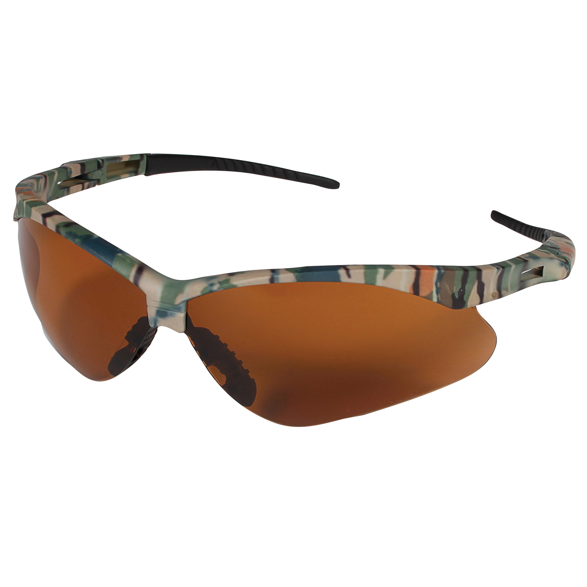KleenGuard&trade; 19644 V30 Nemesis&reg; Lightweight Safety Glasses With Neck Cord, Anti-Scratch, Copper Lens, Wrap Around Frame, Camouflage, Nylon Frame, Polycarbonate Lens, ANSI Z87.1-2010, CSA Certified