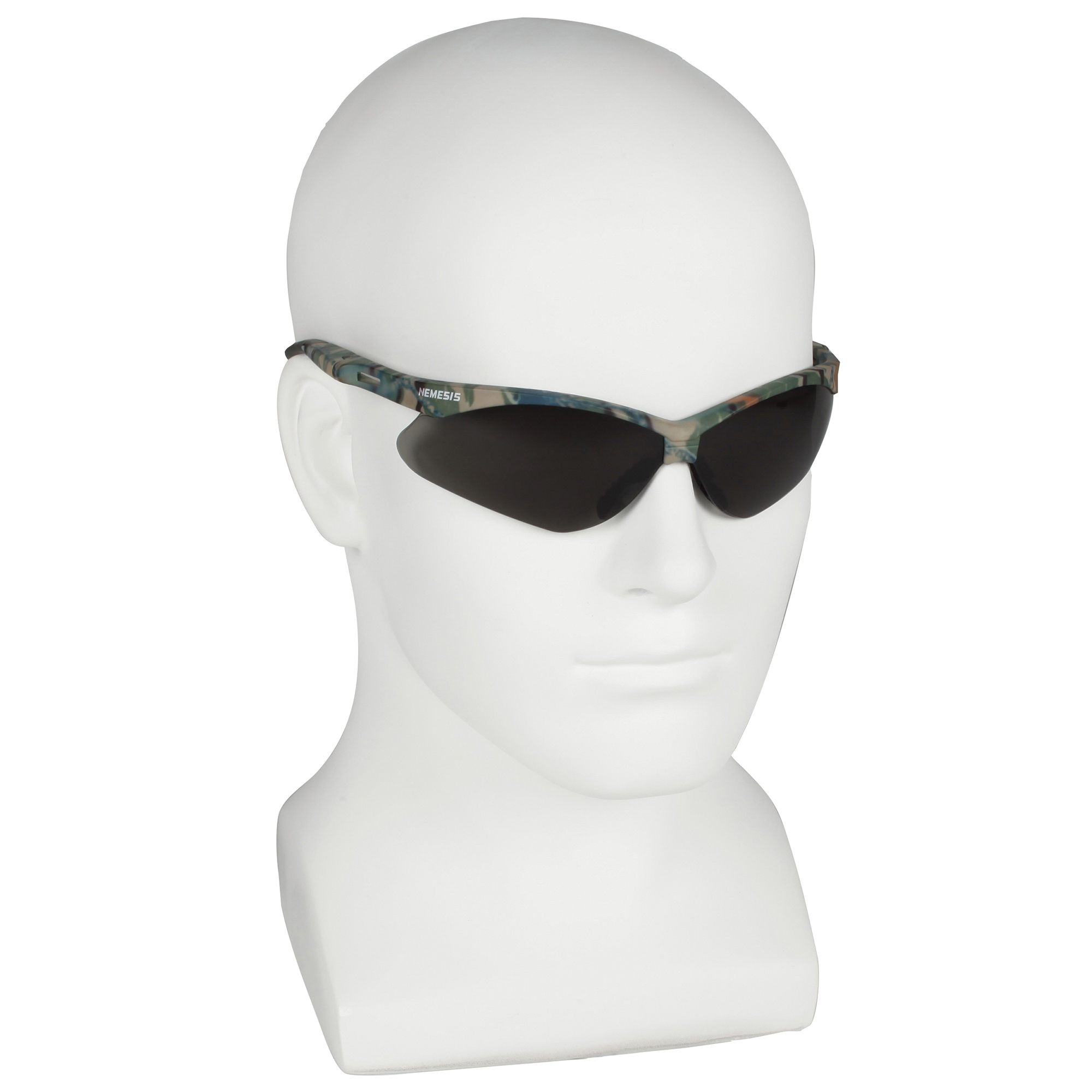 KleenGuard&trade; 22609 V30 Nemesis&reg; Lightweight Safety Glasses With Neck Cord, Anti-Scratch, Smoke Lens, Wrap Around Frame, Camouflage, Nylon Frame, Polycarbonate Lens, ANSI Z87.1-2010, CSA Certified