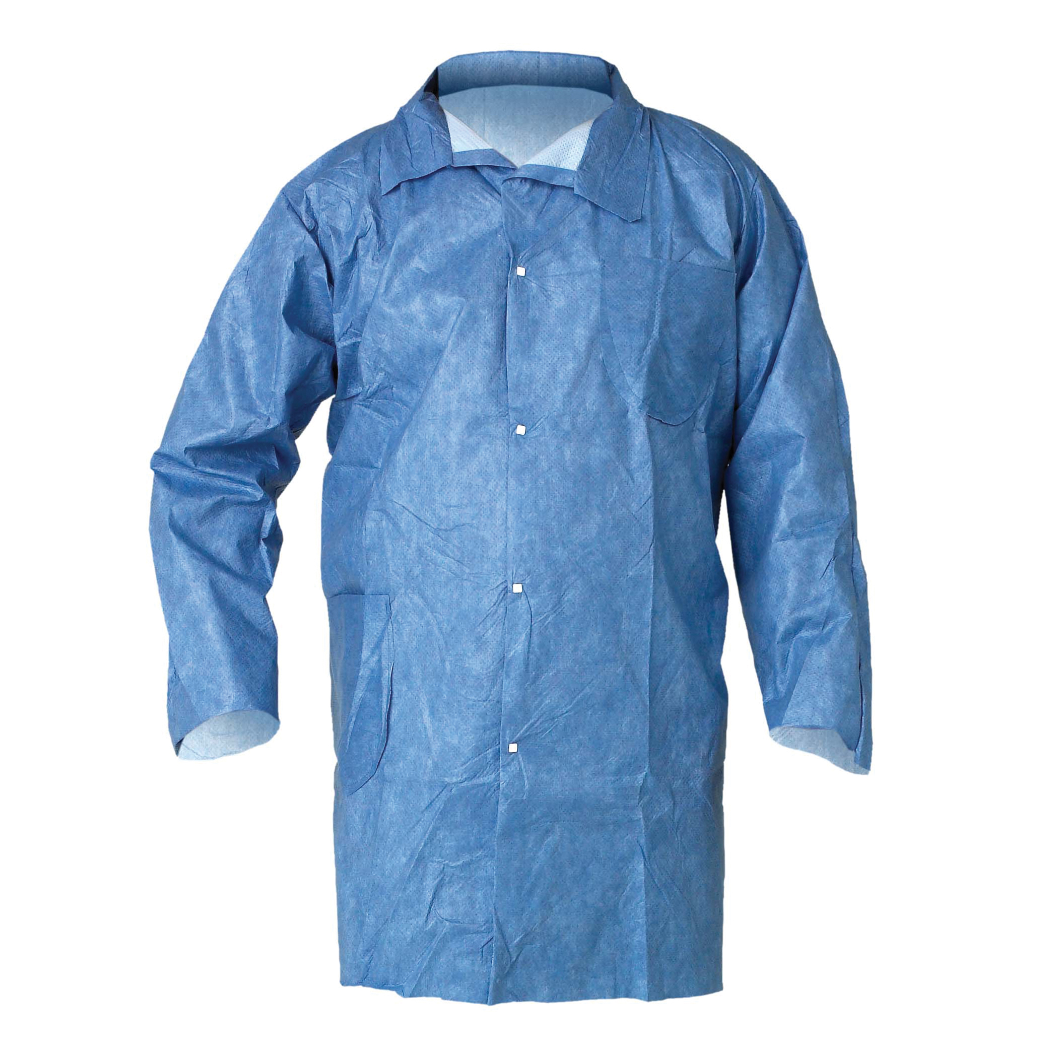 KleenGuard&trade; 35621 A20 Breathable Lab Coat, XL, White, MICROFORCE Barrier SMS Fabric, Hook and Loop Closure, Specifications Met: TAA Complaint, NFPA 99