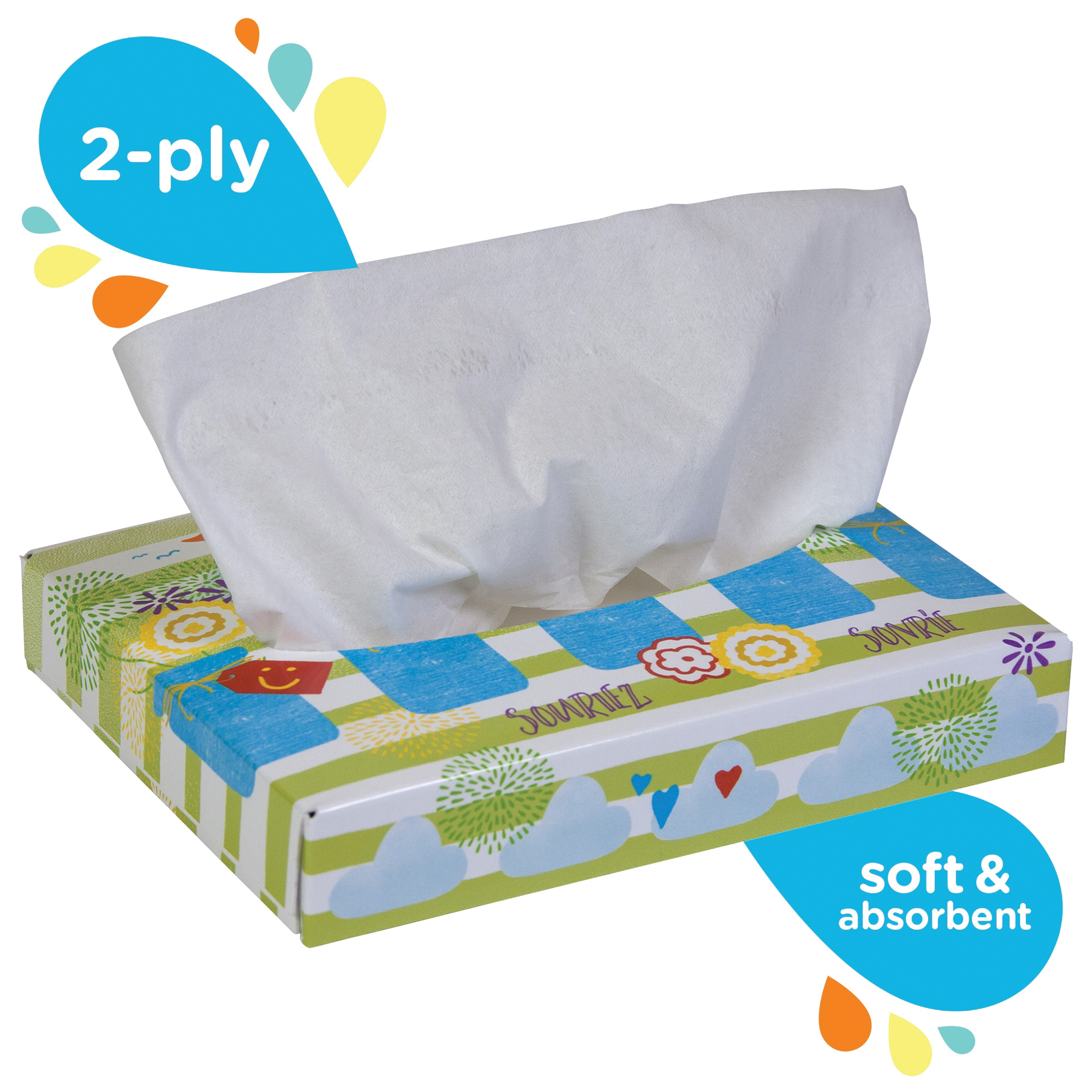 Kleenex&reg; 21195 Junior Facial Tissue, White
