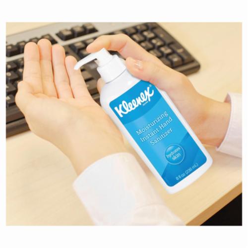 Kleenex&reg; 31294 Moisturizing Instant Hand Sanitizer, 8 oz Nominal, Bottle Package, Gel Form, Pleasant/Fruity Odor/Scent, White