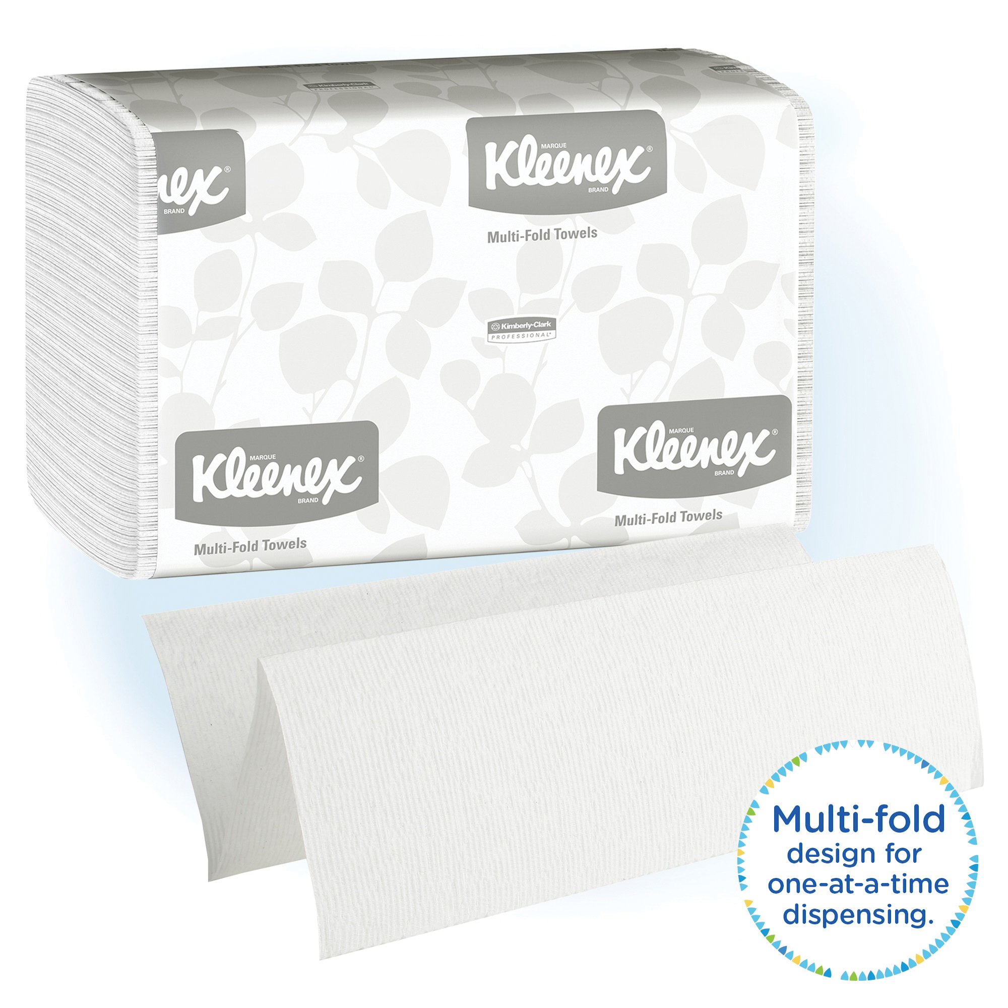 Kleenex&reg; 88130 Multi-Fold Towel, 150 Sheets, 1 Plys, Paper, White, 9.2 in W