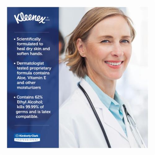 Kleenex&reg; 91562 Moisturizing Instant Hand Sanitizer, 1 L Nominal, Cassette Package, Gel Form, Pleasant/Fruity Odor/Scent, White