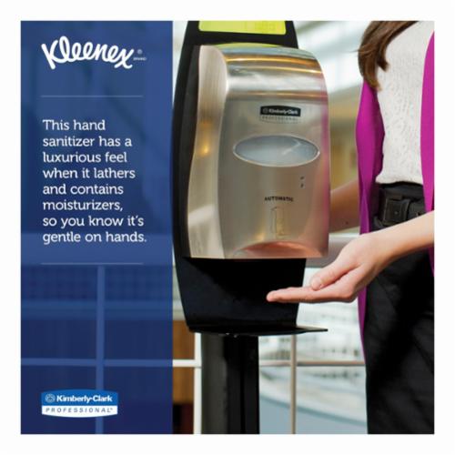 Kleenex&reg; 91600 Moisturizing Instant Hand Sanitizer, 1.2 L Nominal, E-Cassette Package, Gel Form, Pleasant/Fruity Odor/Scent, White