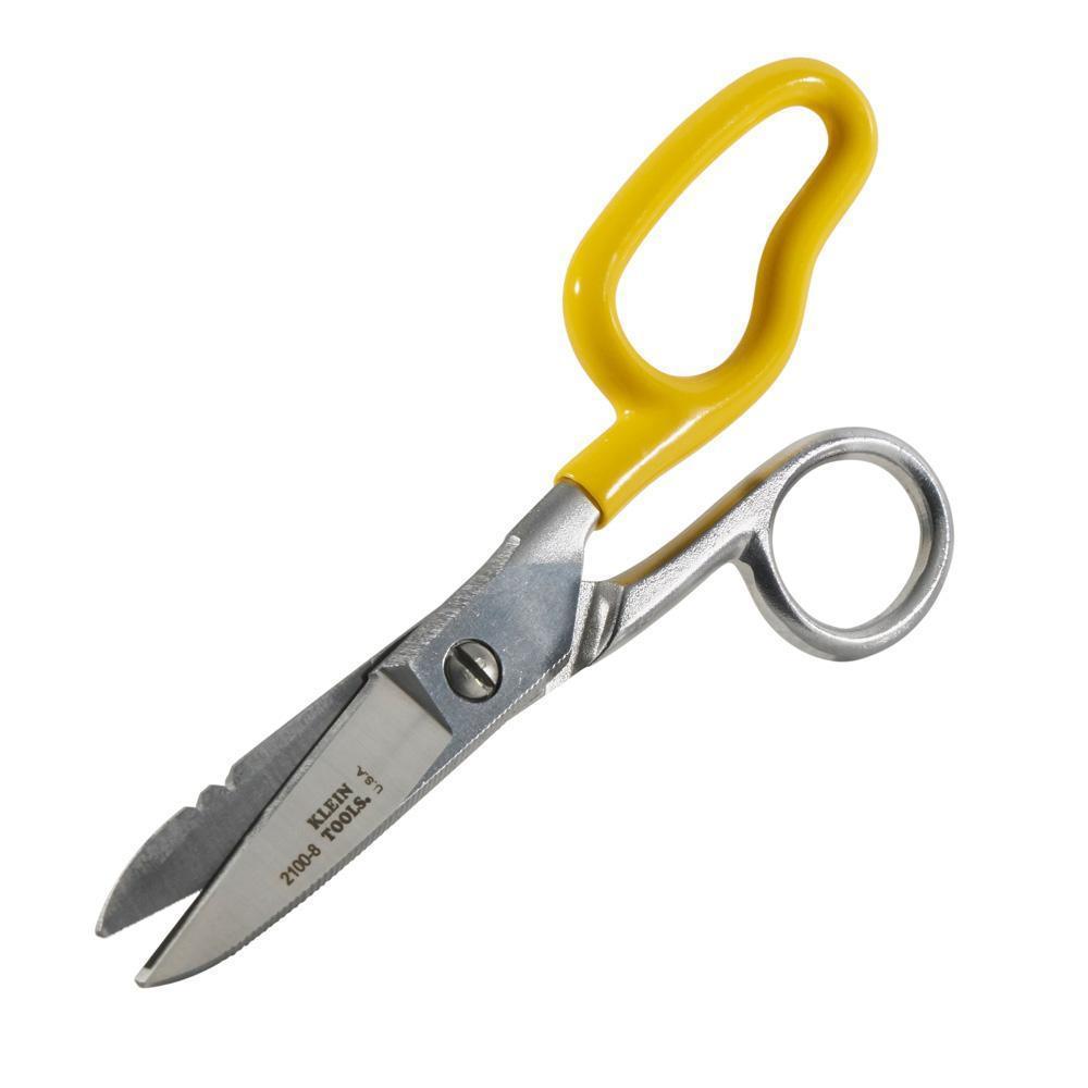 Klein® 2100-5 Electrician's Scissor, 1-7/8 in L of Cut, 5-1/4 in OAL, Steel Blade