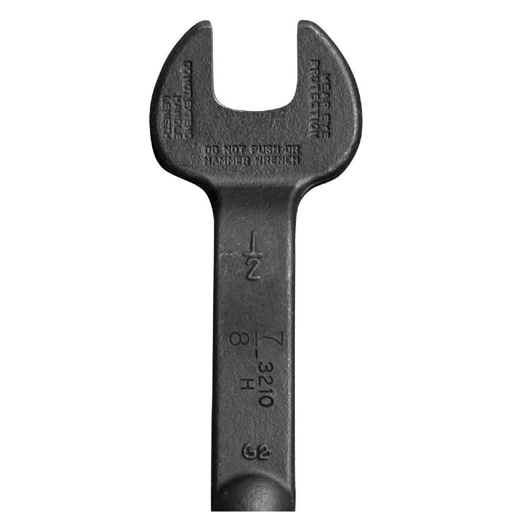 Klein&reg; 3210 Erection Wrench, 7/8 in Wrench, 60 deg Offset, 14-3/4 in L, Forged Alloy Steel, Industrial Black