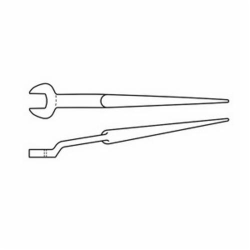 Klein&reg; 3210 Erection Wrench, 7/8 in Wrench, 60 deg Offset, 14-3/4 in L, Forged Alloy Steel, Industrial Black