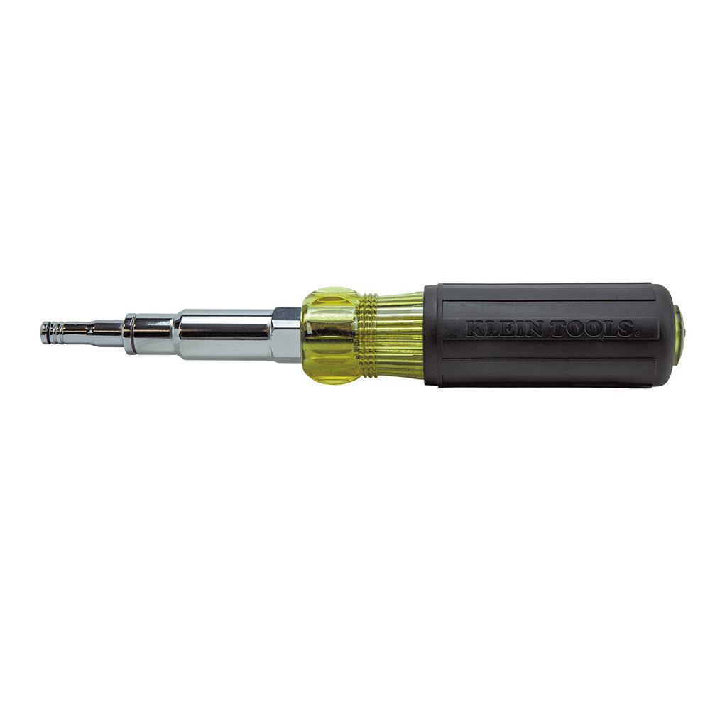 Klein® Cushion-Grip® 646-5/16 Nutdriver, 5/16 in, Hollow Shank, Cushion Grip Handle, ANSI/ASME Specified, Polished Chrome