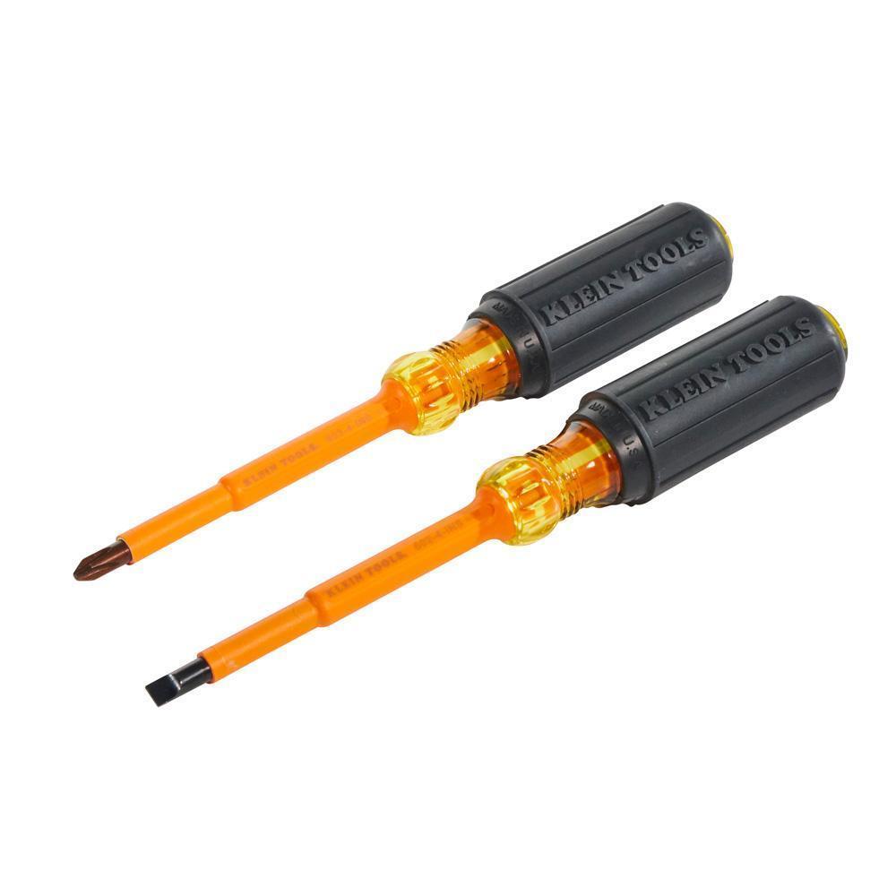 product Klein® 32460 4-in-1 Quick-Change Multi-Bit Screwdriver Set, 4 Pieces, Steel, Polished Chrome