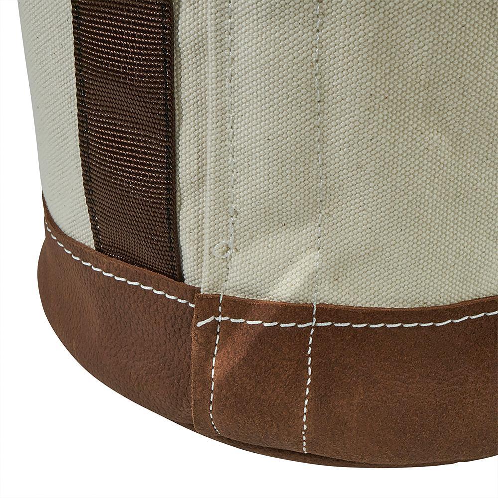 Klein® 5109P Wide Opening Straight Wall Bucket With Pocket, 15 in H, 1 Pocket, #6 Canvas