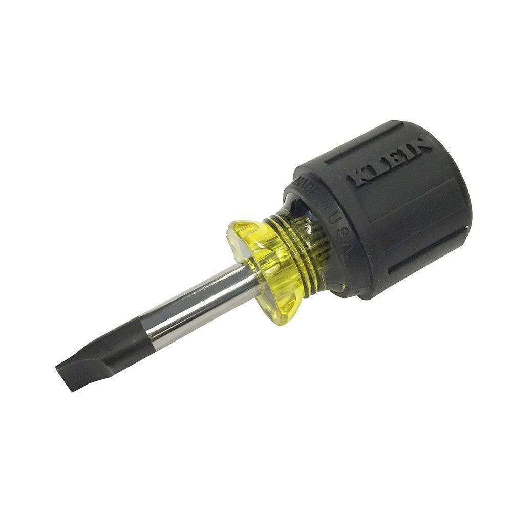 product Klein® 601-7-INS Screwdriver, 3/16 in Cabinet Point, Steel Shank, 10-3/4 in OAL, Plastic Handle, Black Oxide, ASTM F1505