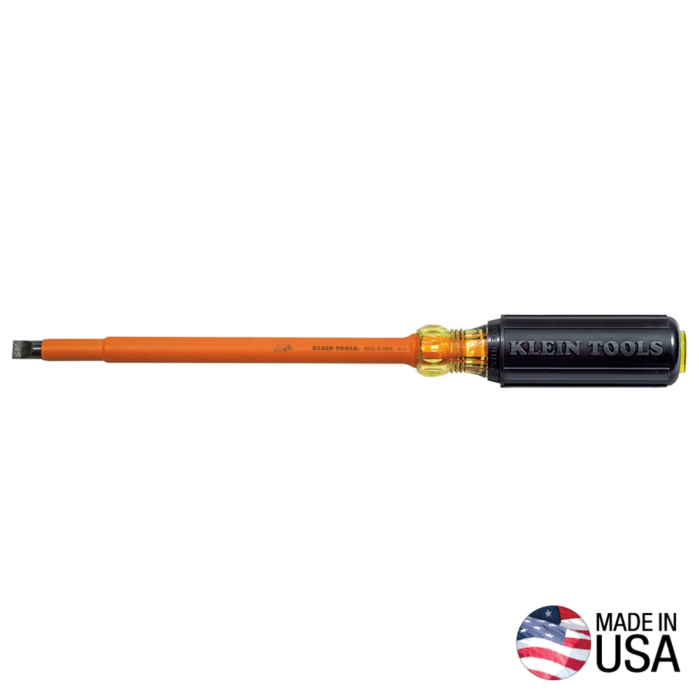 Klein&reg; 32500 11-in-1 Multi-Bit Screwdriver, 6 Pieces, #1, #2, 3/16 in, 1/4 in, T10, T15 Range, Cushion Grip Handle, Steel, ASME Specified