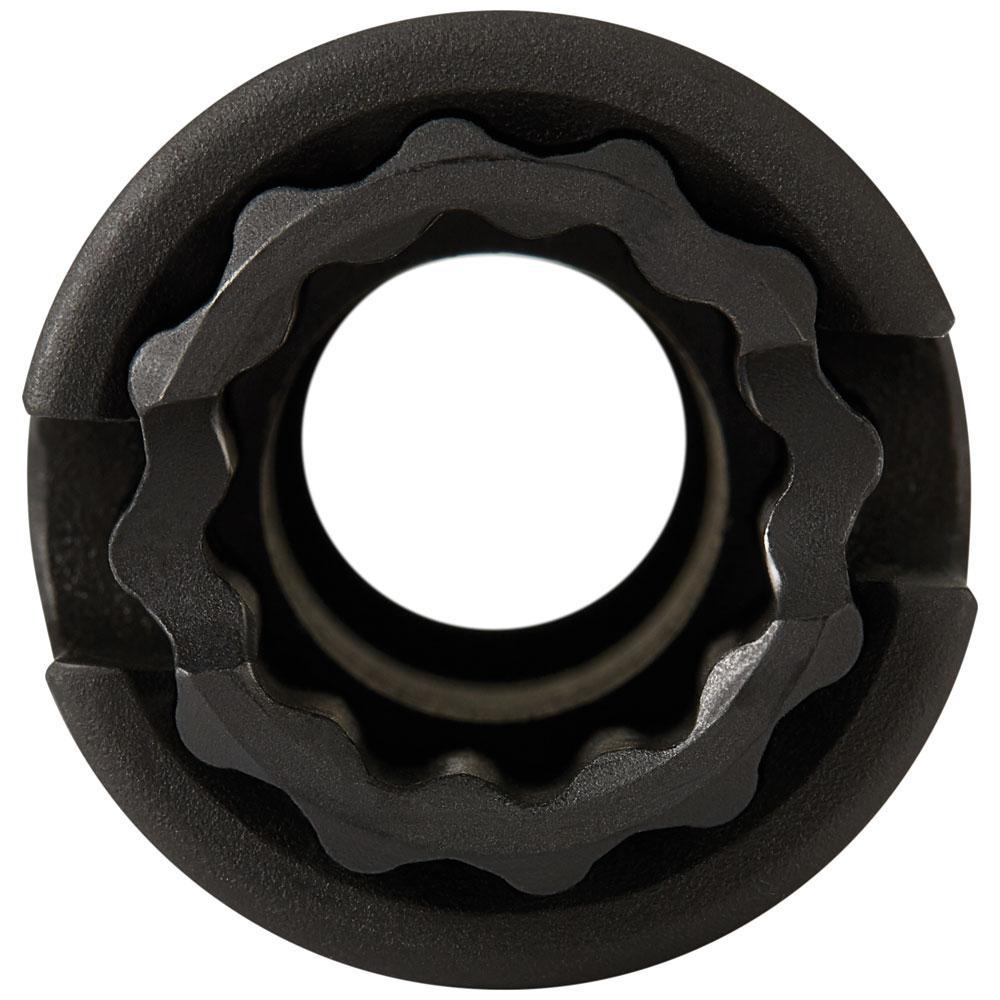 Klein® 66031 3-in-1 Single Ended Slotted Impact Socket, Cross Hole Style, 1/2 in, 3/4 x 9/16 in, 12 Points
