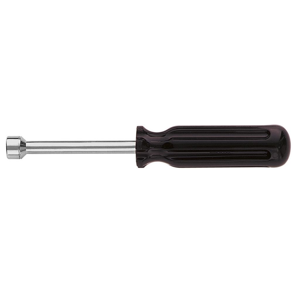 Klein&reg; 70245 Individual Nutdriver, 4.5 mm, Black Smooth Grip Handle, ANSI/ASME Specified, Polished Chrome