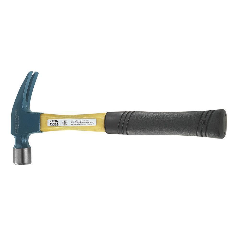 Stanley® STHT51512 Claw Hammer, 13 in OAL, Smooth Surface, 20 oz High Carbon Steel Head, Rip Claw, Fiberglass Handle