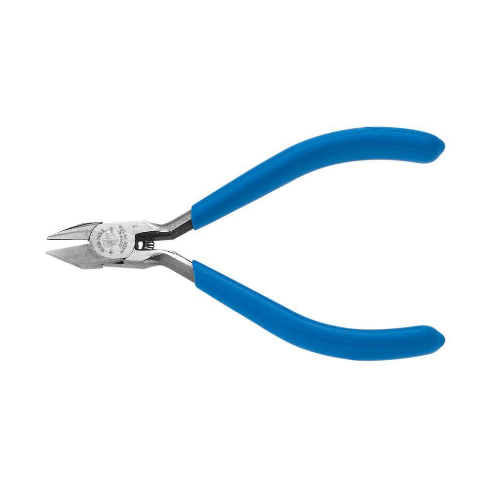 product Klein® D209-5C Long Pointed Nose Electronics Hot-Riveted Midget Cutting Plier, 0.688 in L x 0.563 in W x 0.688 in THK Tool Steel Short Jaw, 5.063 in OAL, Semi-Flush Cut