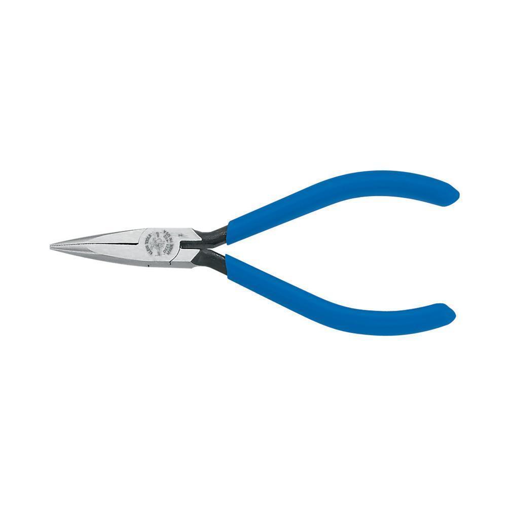 product Klein® D203-7C Standard Long Nose Plier With Spring, Knurled Tool Steel Jaw, 2.438 in L x 0.688 in W Jaw, 7.188 in OAL