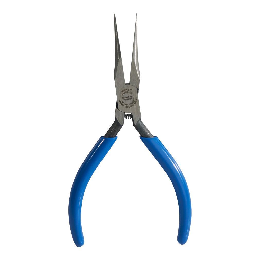 Klein&reg; D335-51/2C Electronic Extra Slim Needle Long Nose Plier, Knurled/Smooth Steel Jaw, 1.688 in L x 0.469 in W Jaw, 5-5/8 in OAL, 1/16 in W Tip