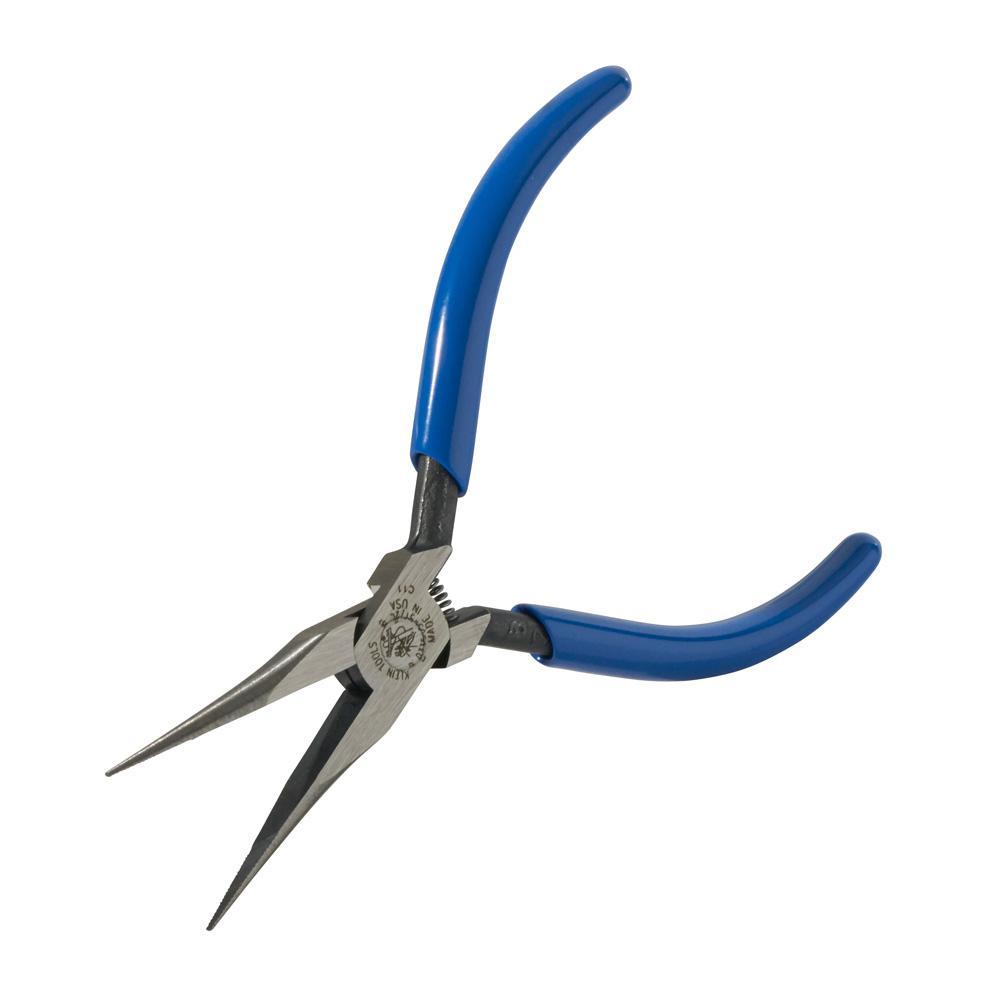 Klein&reg; D335-51/2C Electronic Extra Slim Needle Long Nose Plier, Knurled/Smooth Steel Jaw, 1.688 in L x 0.469 in W Jaw, 5-5/8 in OAL, 1/16 in W Tip