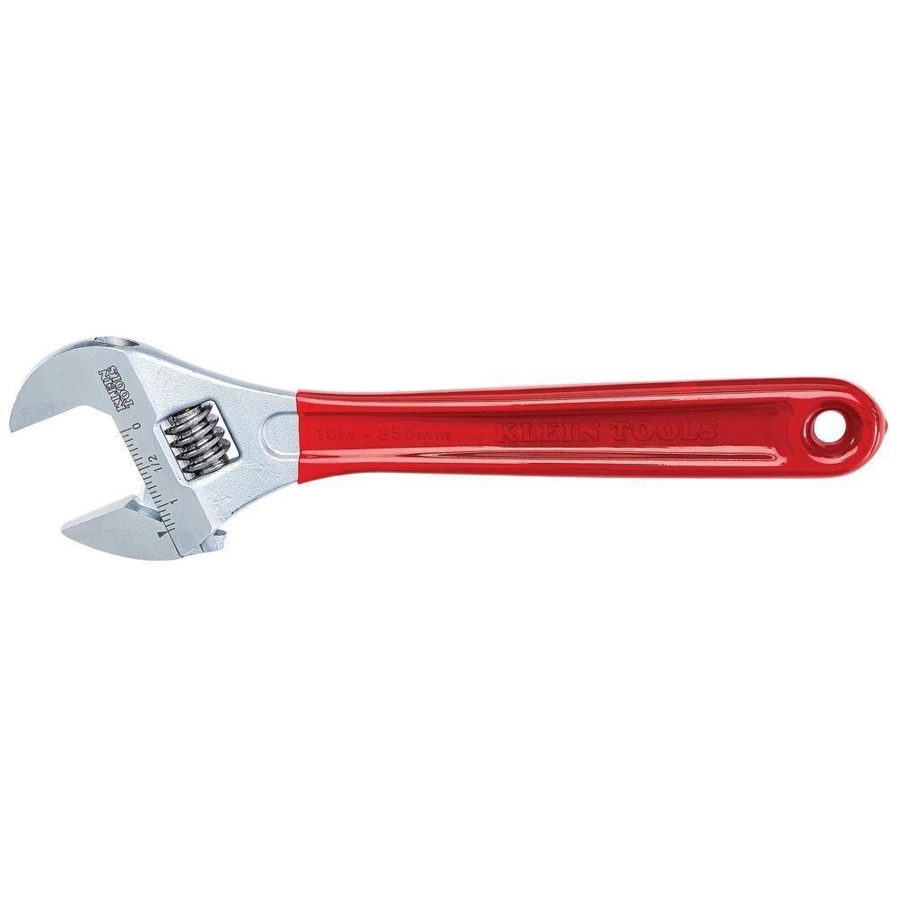 product Klein® D507-6 Extra Capacity Non-Insulated Adjustable Wrench, 15/16 in, Polished Chrome, 6-1/2 in OAL, Forged Alloy Steel Body, Forged Alloy Steel