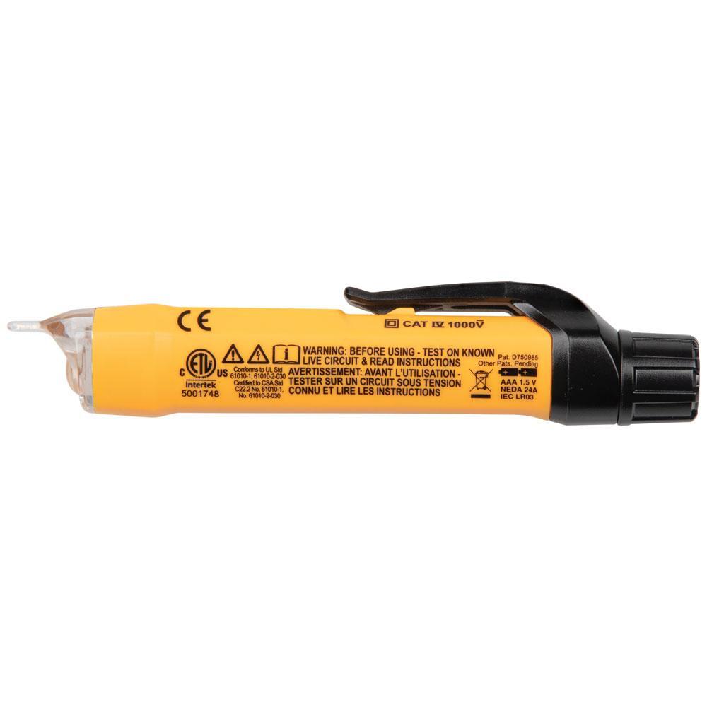 Klein&reg; NCVT3P Dual Range Non-Contact Voltage Tester With Flashlight, 70 to 1000 V AC/12 to 1000 V AC Max Measurable