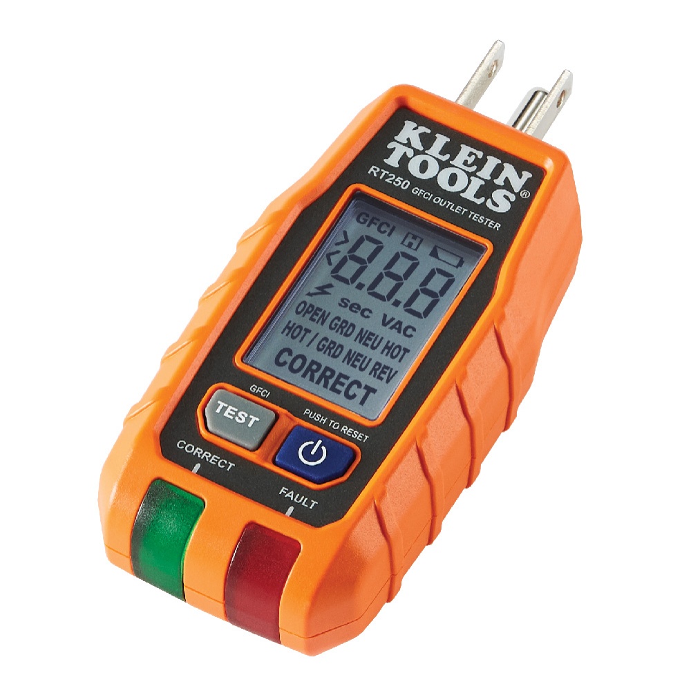Klein&reg; RT110 3-Wire GFCI Receptacle Tester, 110/125 V AC, 50/60 Hz