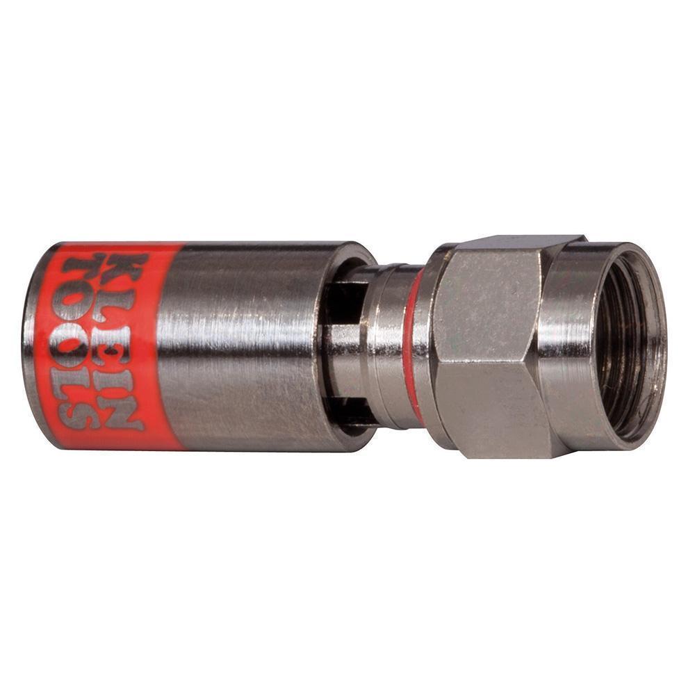 Klein&reg; VDV812-615 Universal Coaxial Compression Connector, F-Connector Connection, RG-59 Multi-Shield and Plenum Cable