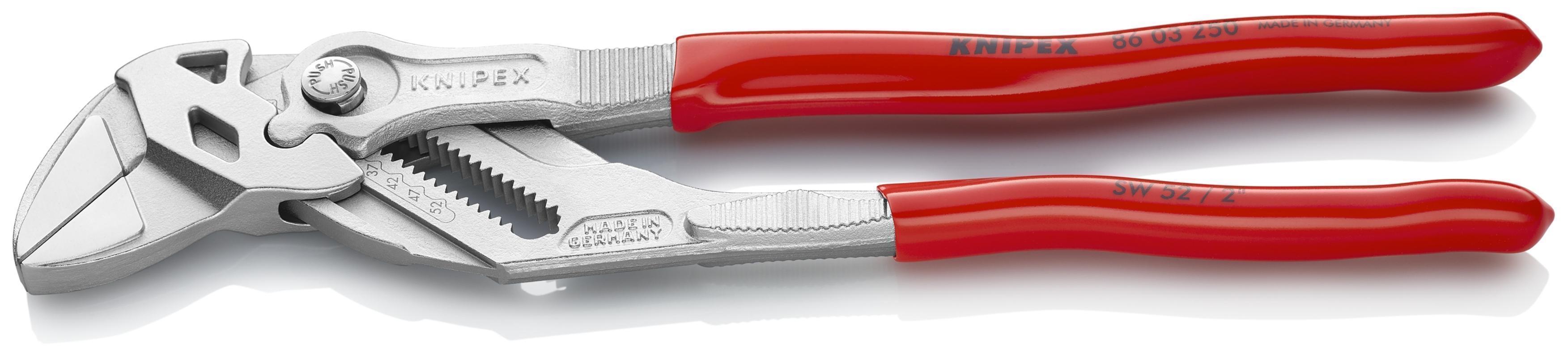 Knipex® 86 03 180 Plier Wrench, 1-3/8 in, 13/64 x 5/16 x 15/32 in Straight Chrome Vanadium Steel Jaw, 7-1/4 in OAL
