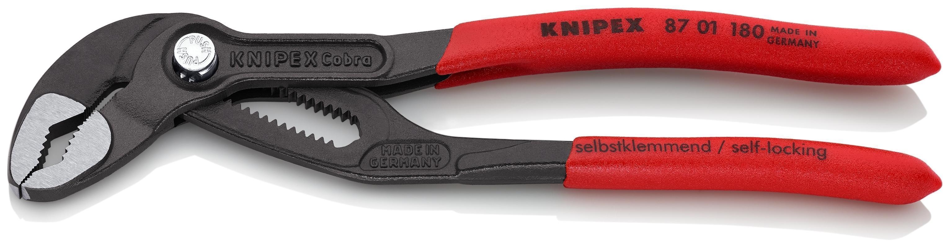 Knipex® 86 03 250 Wrench Plier, 1-3/4 in Nominal, 5/16 in W Chrome Vanadium Steel Straight Jaw, Smooth Jaw Surface, 10 in OAL