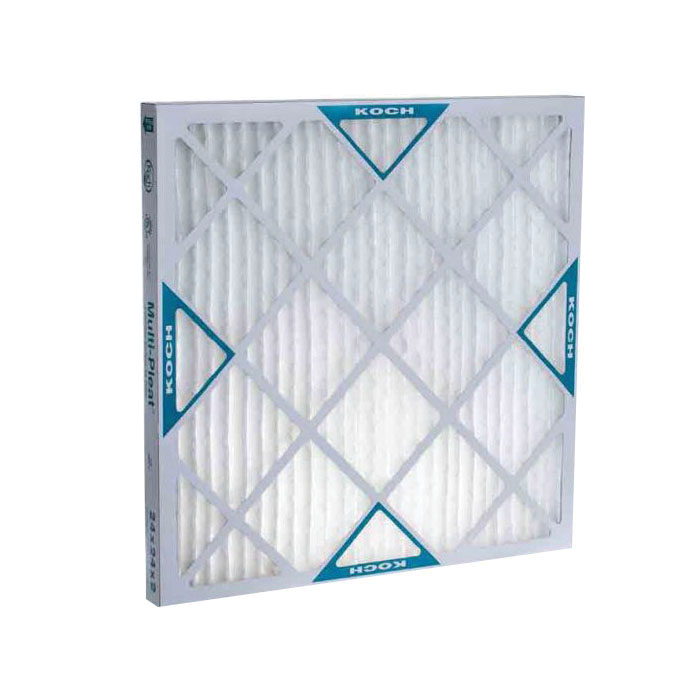 Koch Filter&reg; 102-700-016 Multi-Pleat XL8&trade; SC Extended Surface Pleated Panel Filter, 20 in H x 16 in W x 2 in D, 8 MERV, 200 deg F, Domestic
