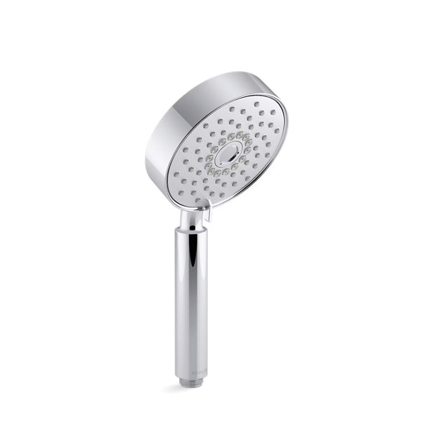 Kohler® 22166-G-CP Purist® Multi-Function Hand Shower With Katalyst® Air-Induction Technology, 1.75 gpm Max Flow, 3 Sprays, 5 in Dia x 11-3/16 in H Head, G 1/2 Connection