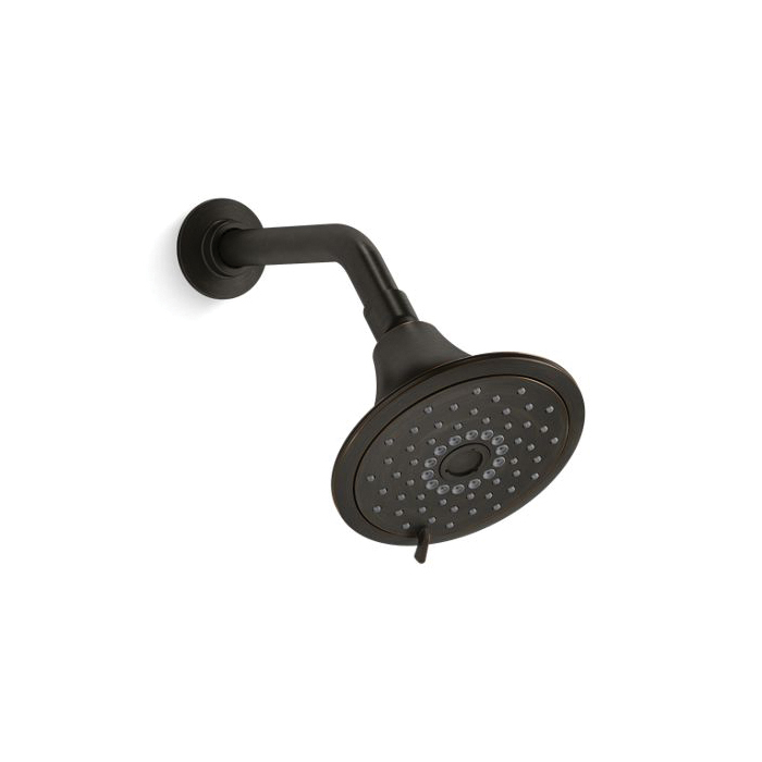 Kohler® 22169-G-2BZ K-22169-G Forte® Multi-Function Showerhead With Katalyst® Air-Induction Technology, 1.75 gpm Max Flow, 3 Sprays, Wall Mount, 5-1/2 in Dia Head