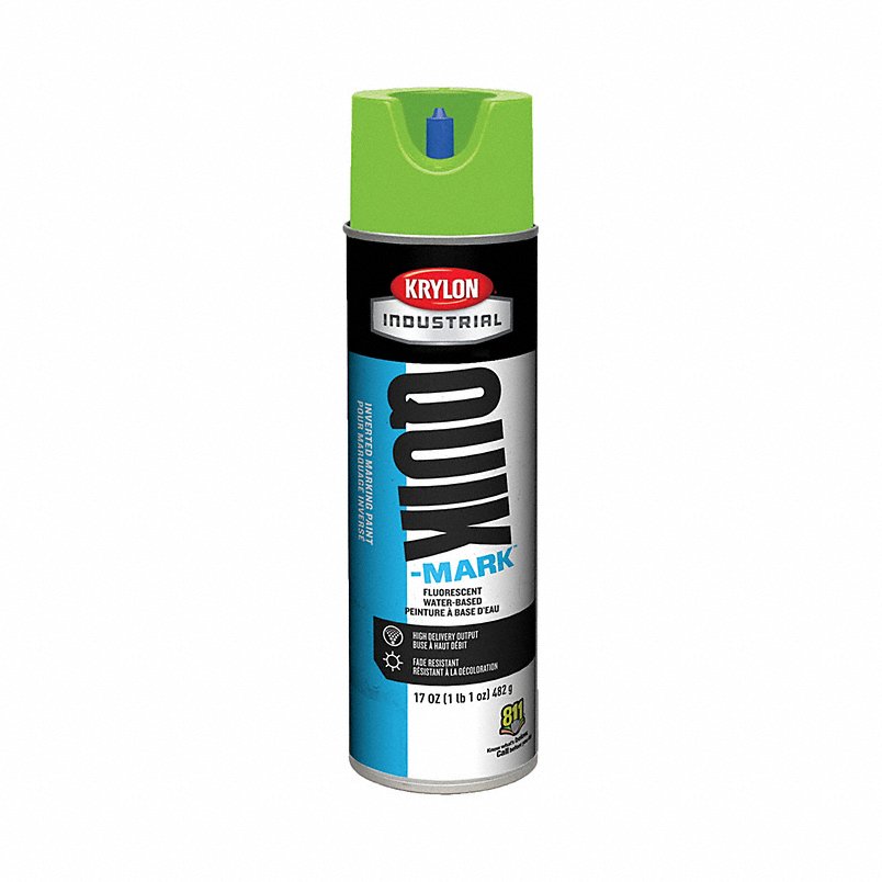 Krylon&reg; A03650004 Industrial Marking Paint, 20 oz Container, Fluorescent Red/Orange, 664 Linear ft Coverage, >10 min Curing