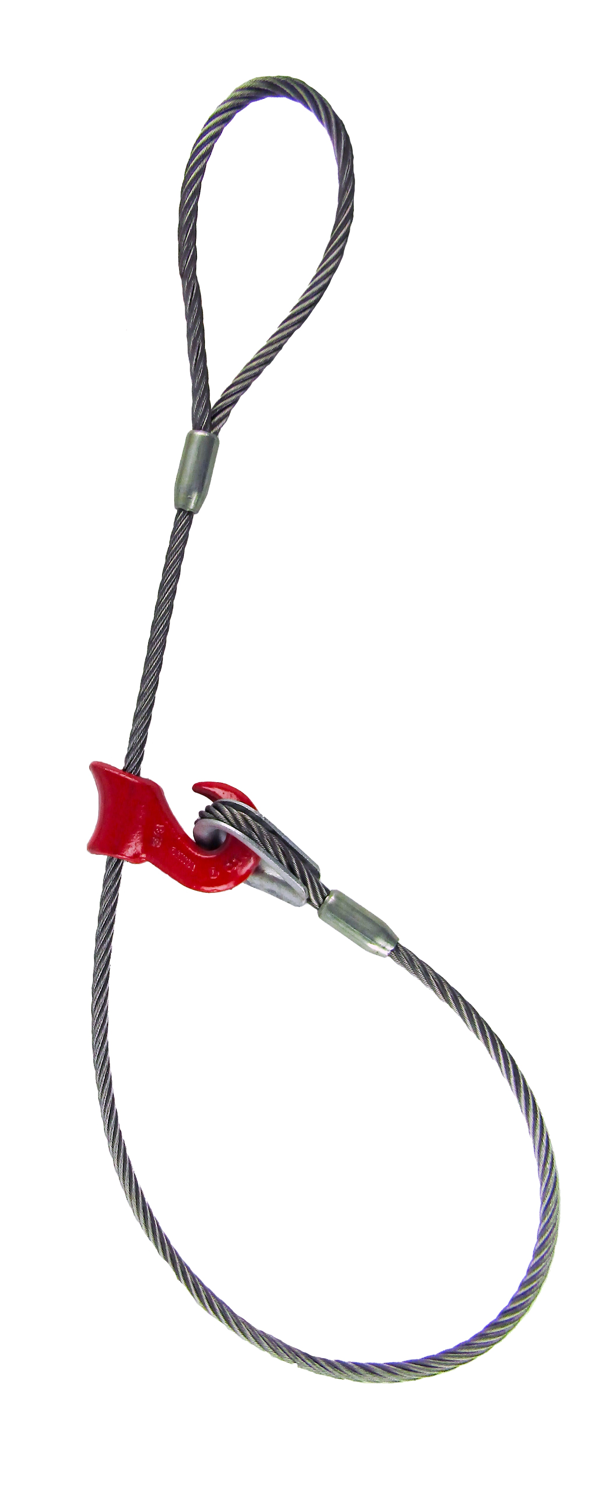 Lift-All&reg; 14ETSCHX9 Permaloc Domestic Choker Hook Wire Rope Sling, 1/4 in Dia Wire Rope, 9 ft L, 0.65 ton, Steel, Thimble Loop End Style